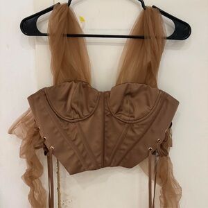 House of CB Brown Tule Corset Size XS